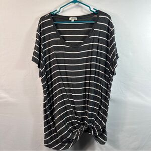 Nine Britton Women's Striped Black and White Blouse 0638